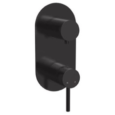 Matte Black Built-In Three Way Shower Diverter, Rough-In Valve Included